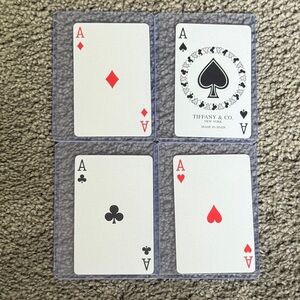Tiffany & Co. All 4 Aces! Luxury Card Collection! In Plastic Sleeves. No Damage.